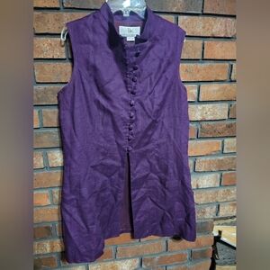Vintage Danielle Martin purple button down top